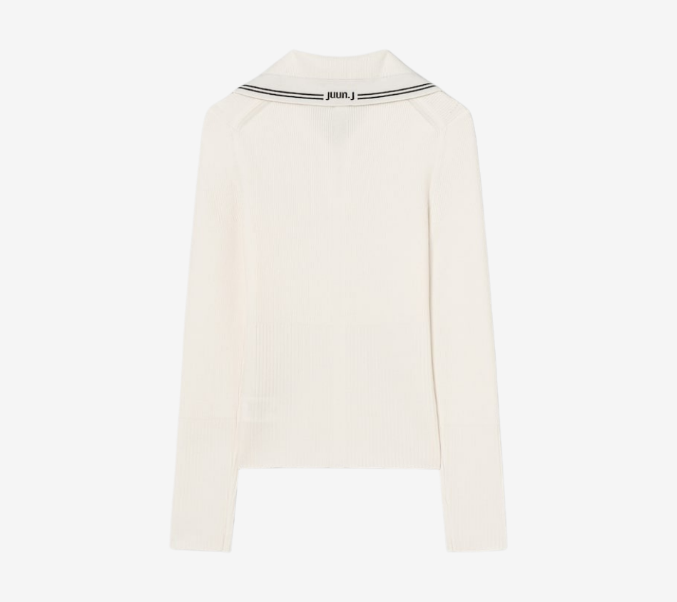 JUN-HIGH-NECK RIBBED PULLOVER