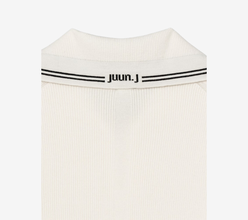 JUN-HIGH-NECK RIBBED PULLOVER