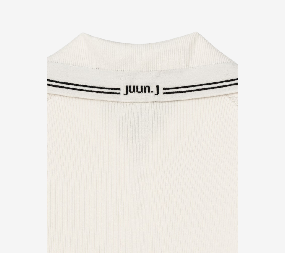 JUN-HIGH-NECK RIBBED PULLOVER