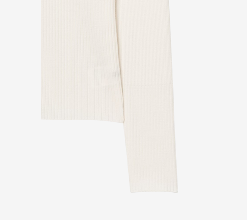 JUN-HIGH-NECK RIBBED PULLOVER