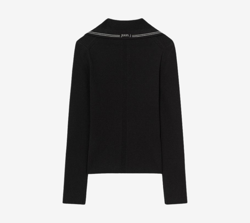 JUN-HIGH-NECK RIBBED PULLOVER