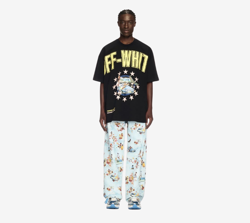 OWH-FRESCO STAR OVER S/S TEE BLACK - LIGHT Y)