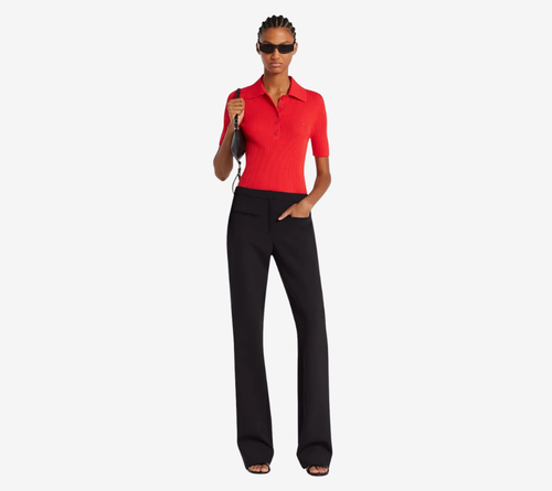 COU-SIGNATURE RIB KNIT POLO