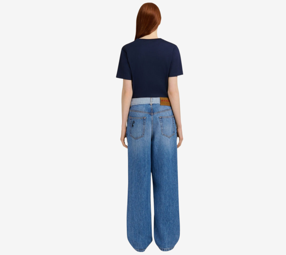 QUẦN JEANS VẢI DENIM GIẶT MAR-STONE VÁ ĐẮP