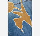 ÁO KHOÁC LỬNG TRUCKER VẢI DENIM BULL RÁCH, PHẦN CỔ VÀ TAY ÁO BẰNG NHUNG