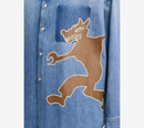ÁO SƠ MI DÀI TAY DENIM RÁCH THÊU MAR