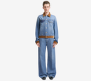 ÁO KHOÁC TRUCKER NAM VẢI DENIM BULL GIẶT PHAI MÀU VỚI CHI TIẾT NHUNG