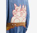 ÁO KHOÁC TRUCKER NAM VẢI DENIM BULL GIẶT PHAI MÀU VỚI CHI TIẾT NHUNG