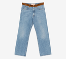 QUẦN JEANS ỐNG RỘNG 5 TÚI VẢI DENIM BULL CŨ KỸ