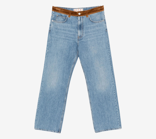 QUẦN JEANS ỐNG RỘNG 5 TÚI VẢI DENIM BULL CŨ KỸ
