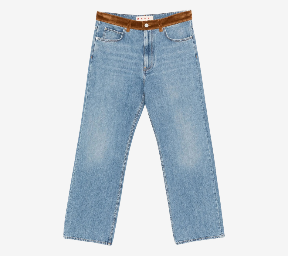 QUẦN JEANS ỐNG RỘNG 5 TÚI VẢI DENIM BULL CŨ KỸ