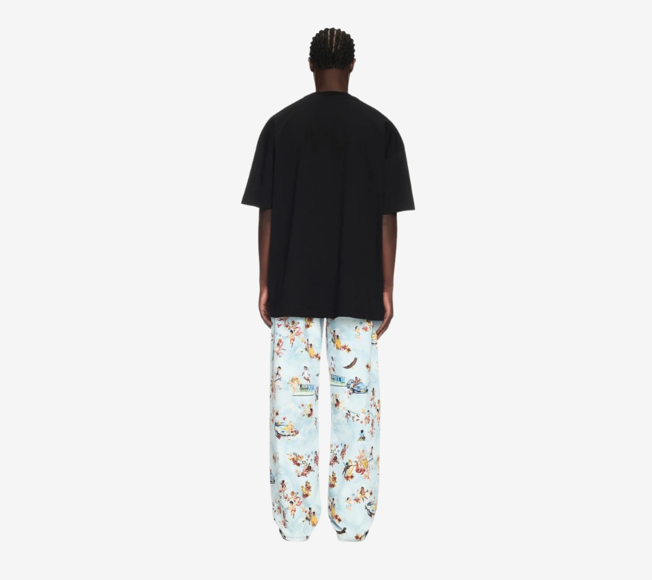 OWH-FRESCO STAR OVER S/S TEE BLACK - LIGHT Y)