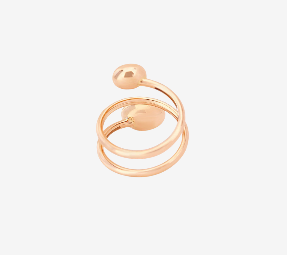 NHẪN NAN-DANCING ROSE GOLD ARIA CỠ 14