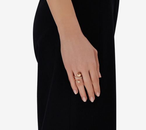 NHẪN NAN-DANCING ROSE GOLD ARIA CỠ 14