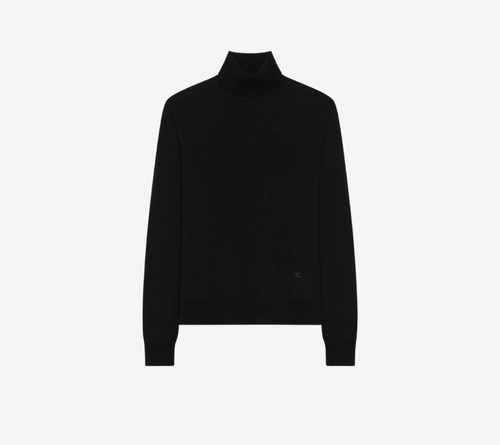 COU-OFF SHOULDER LIGHT WOOL TOP