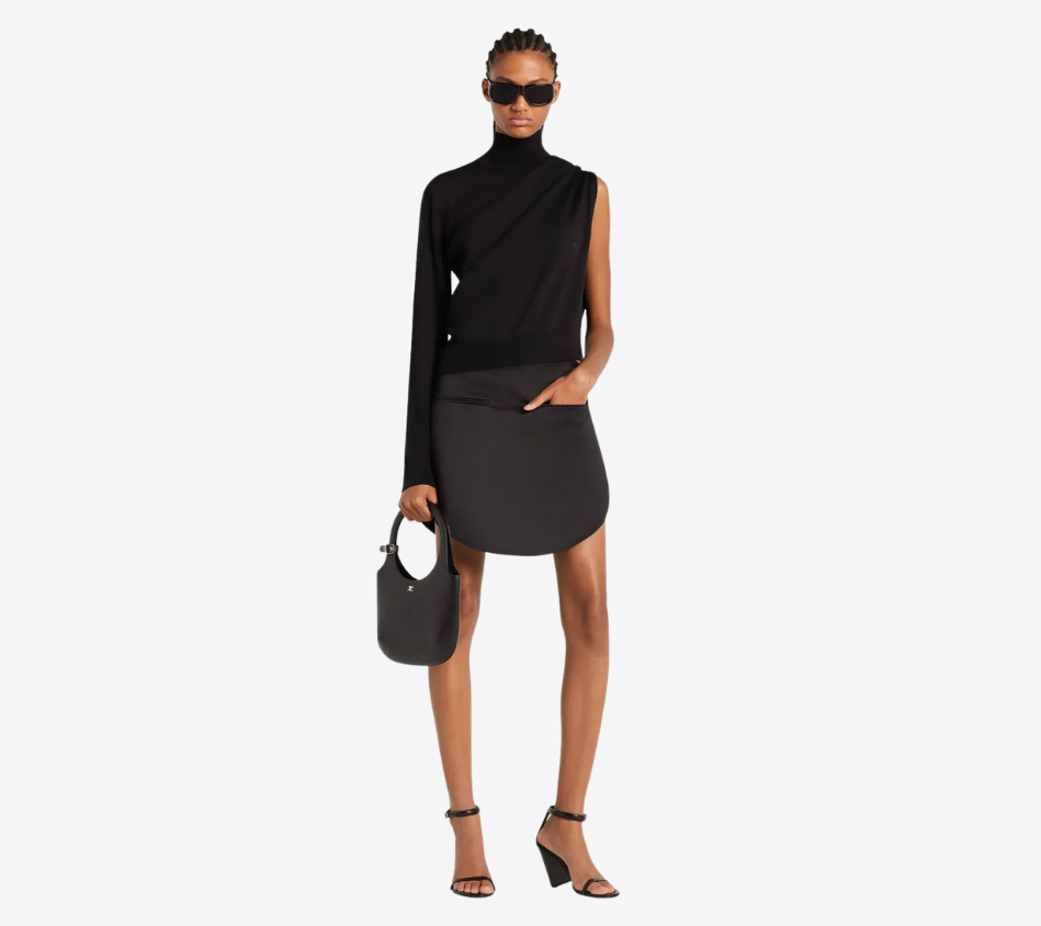 COU-OFF SHOULDER LIGHT WOOL TOP