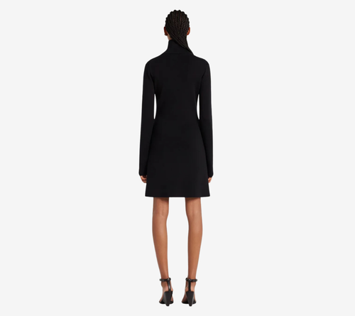 COU-ZIPPED MOCKNECK DRESS