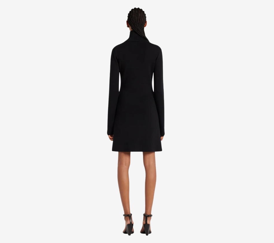 COU-ZIPPED MOCKNECK DRESS