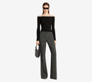 COU-OFF SHOULDER RIB KNIT TOP