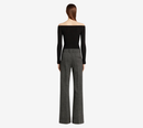 COU-OFF SHOULDER RIB KNIT TOP