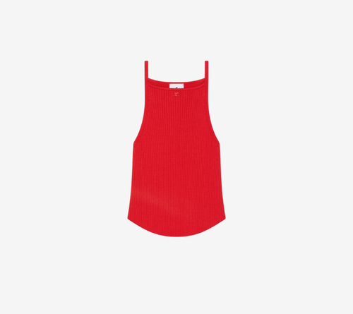 COU-CIRCLE RIB KNIT TOP