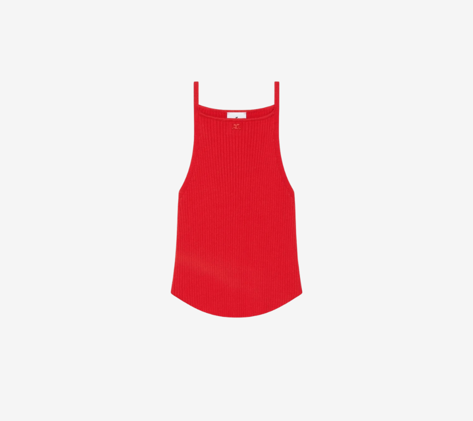 COU-CIRCLE RIB KNIT TOP
