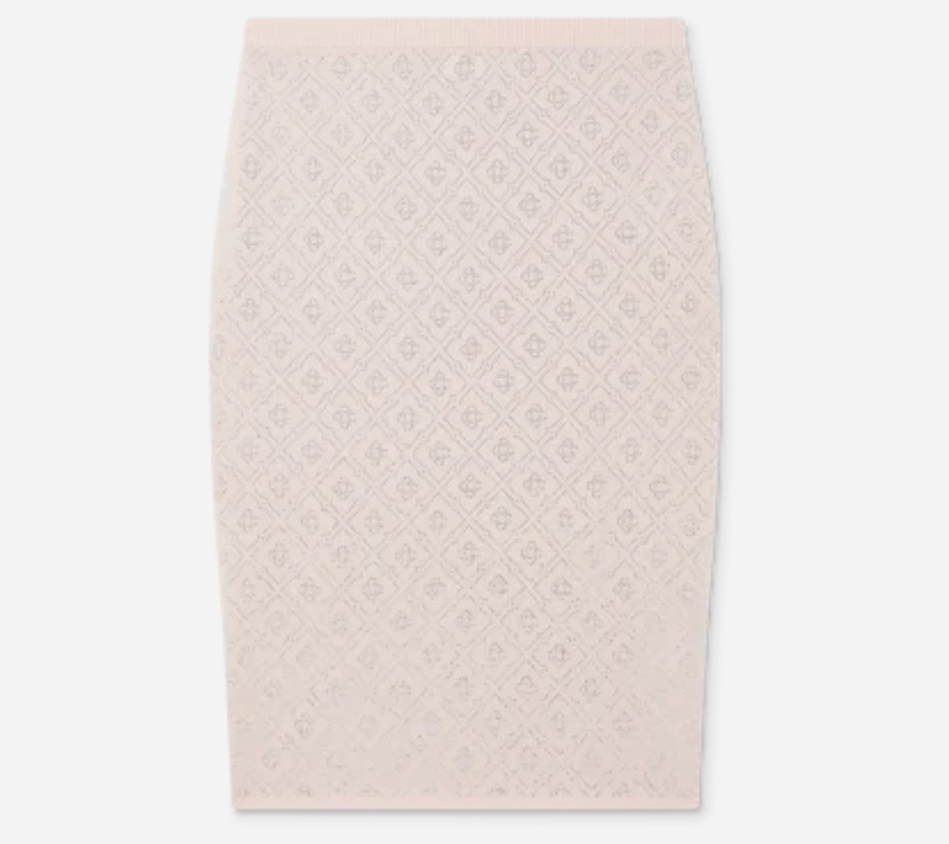 CHÂN VÁY HỌA TIẾT MONOGRAM ĐÍNH PHA LÊ CSB
