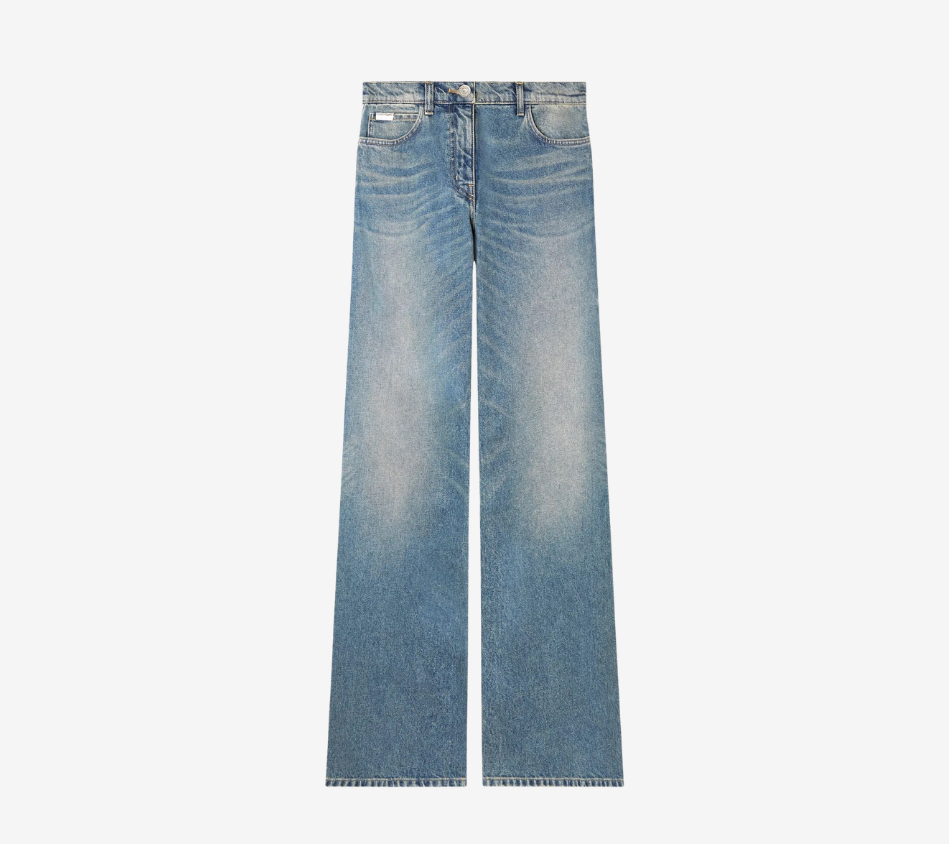 COU-HAMMER DENIM BAGGY PANTS
