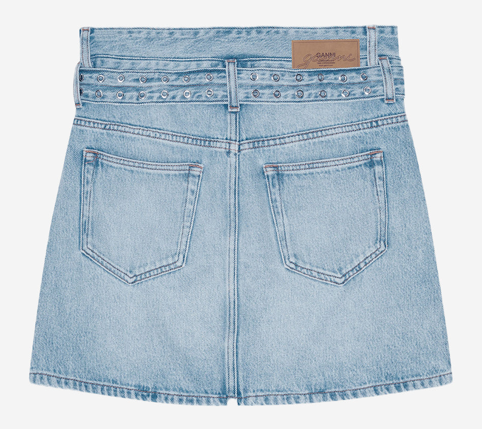 CHÂN VÁY BÒ CỨNG DÁNG NGẮN GAN-SOFT