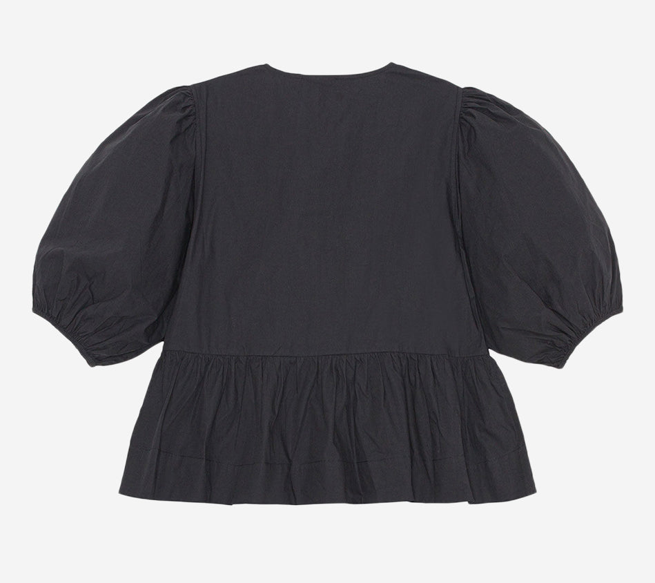 ÁO KIỂU GAN-COTTON POPLIN XÒE VẠT