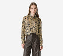 FOT-"MOIREE" PRINT SATIN OVERSIZED SHIRT