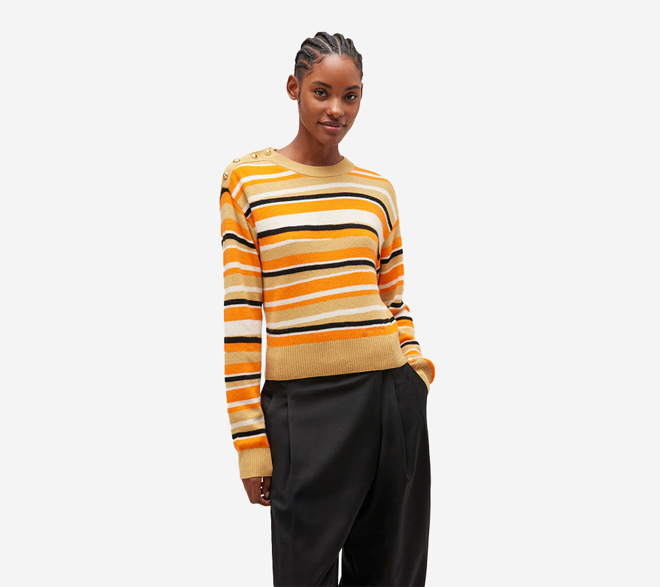 ÁO LEN CASHMERE SỌC RÁCH GAN
