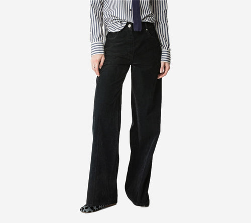 FOT-FLOCKED COTTON 5 POCKETS PANTS