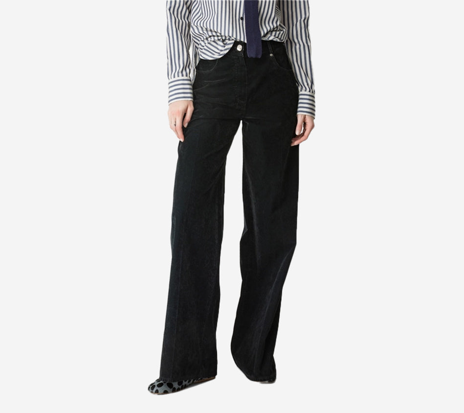 FOT-FLOCKED COTTON 5 POCKETS PANTS