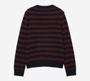 GAN-GRAPHIC WOOL MIX POODLE STRIPE CREWNECK