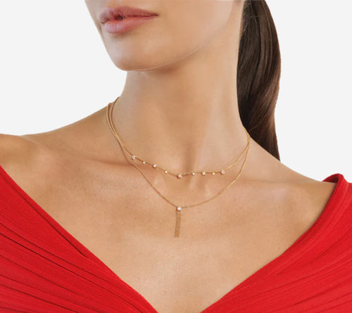 BRT-NECKLACE MULTISOLITAIRE Y Số sê-ri AAB54175 Trọng lượng vàng ròng 3,98 g