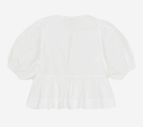 ÁO KIỂU GAN-COTTON POPLIN XÒE VẠT