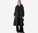 FOT-WOOL MOHAIR CLOTH HOODED ASTRAKHAN EFFECT COAT