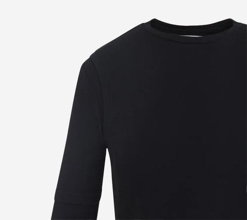 JIL-3-PACK TOPS WITH EMBROIDERED LOGO ON BACK NECK: CREW NECK LONG SLEEVES, CREW NECK SHORT SLEEVES AND CREW NECK TANK