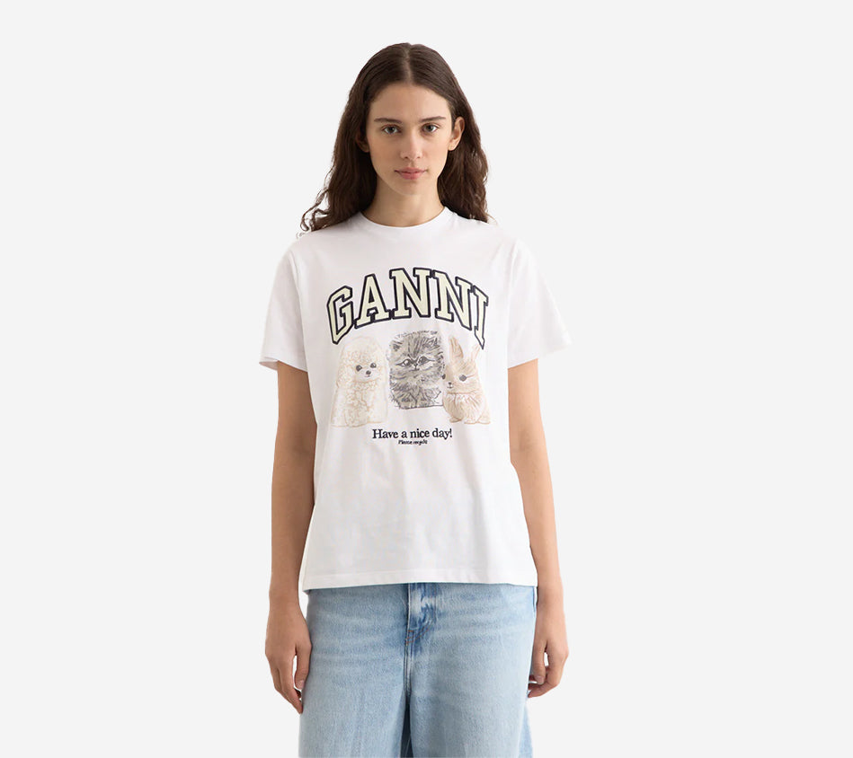 ÁO PHÔNG GAN-BASIC COTTON JERSEY HỌA TIẾT ĐỘNG VẬT PHOM RỘNG