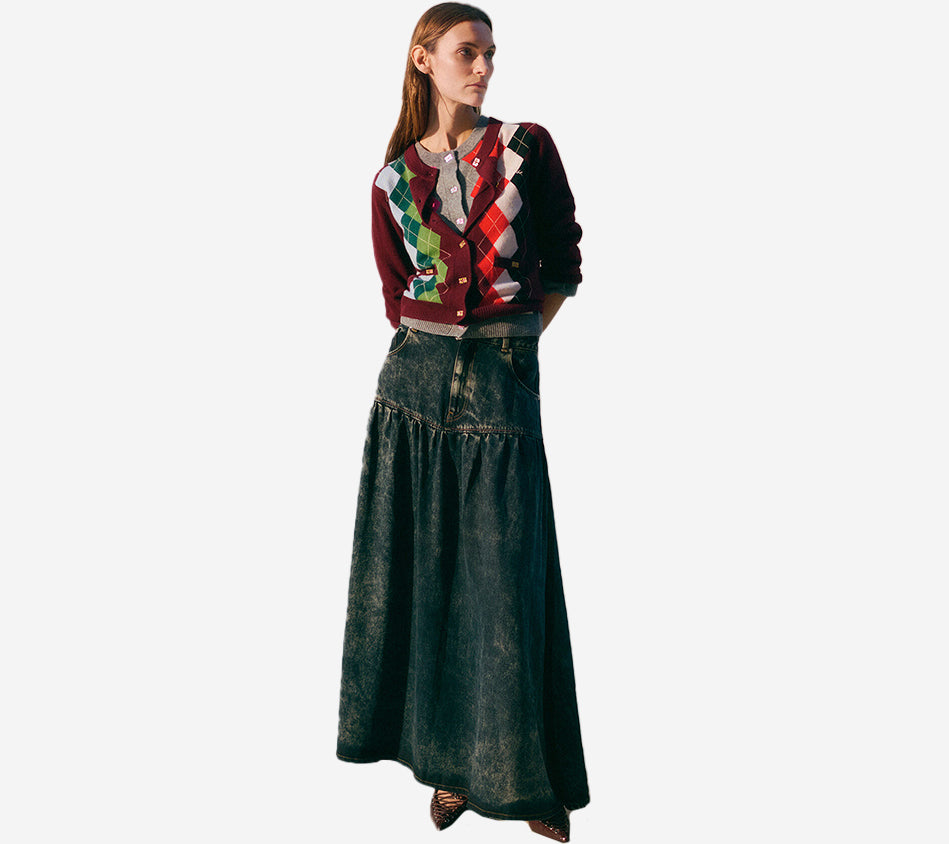 CHÂN VÁY DÀI DENIM GAN-LIGHT