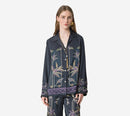 FOT-"SOGNI" PRINT ENVERS SATIN PAJAMA SHIRT