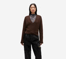 GAN-WOOL YAK MIX CỔ CHỮ V SÂU