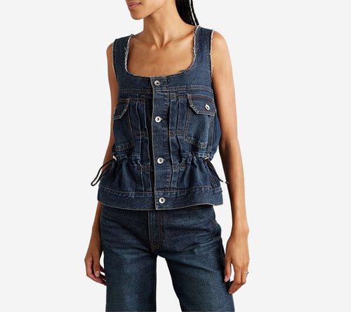 ÁO HAI DÂY DENIM SAC