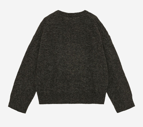 GAN-FINE BRUSHED ALPACA BANANA CỔ TRÒN DÁNG RỘNG