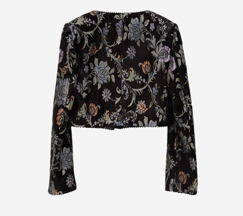 CHL-ÁO KHOÁC JACQUARD HỌA TIẾT HOA