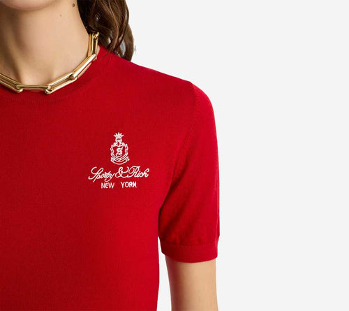 ÁO LEN LÔNG CỪU MERINO NGẮN TAY SPR-VENDOME