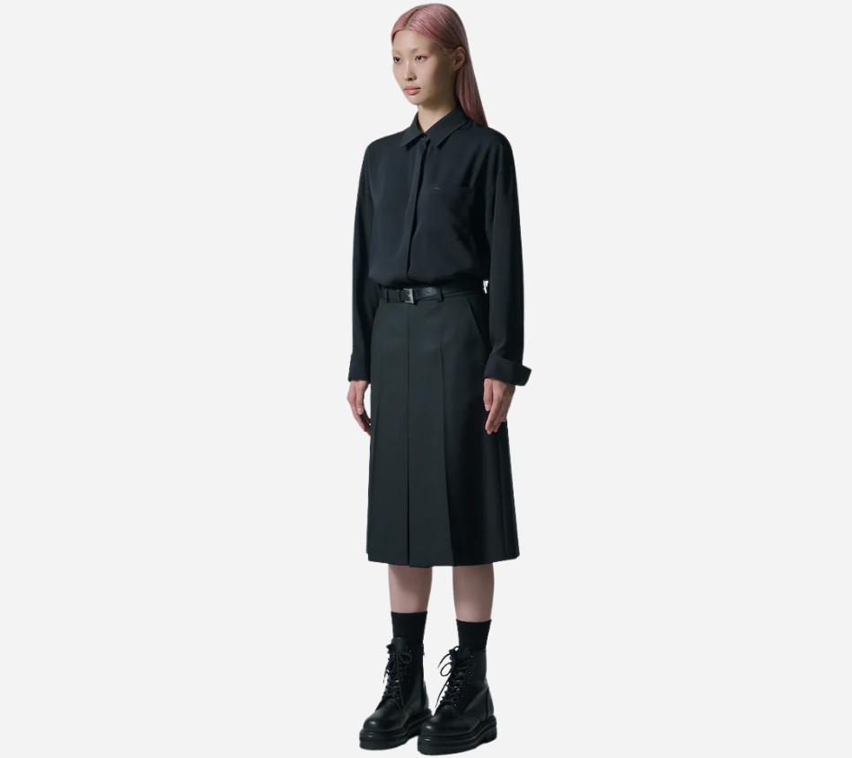 JUN-BELTED SLIT SKIRT