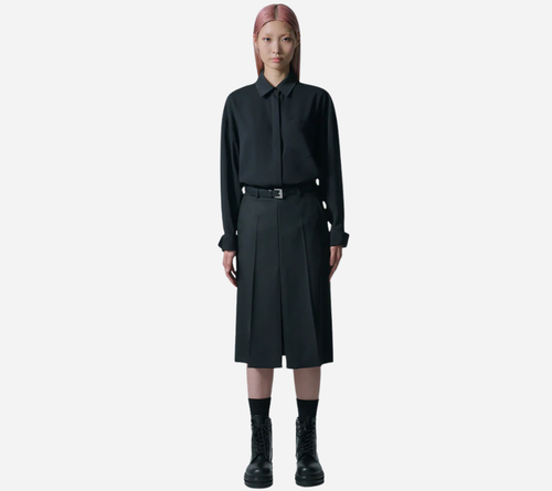 JUN-BELTED SLIT SKIRT