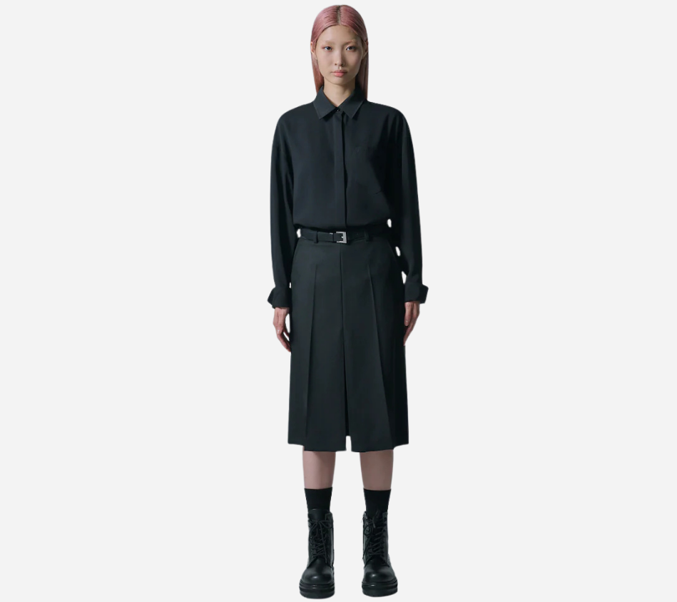JUN-BELTED SLIT SKIRT